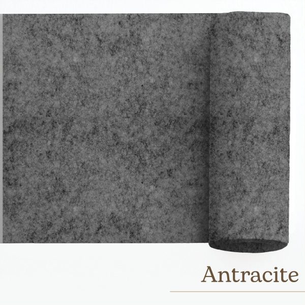 Feltro 3mm NOTE DI GRIGIO E NERO - immagine 4