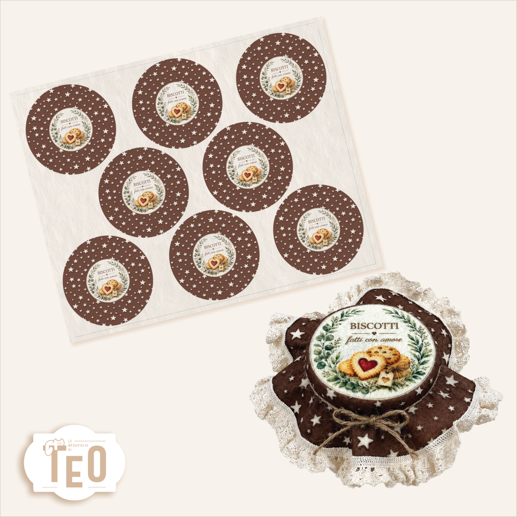 Biscotti Coprivasetto "Confettura & Biscotti" - immagine 1