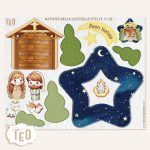 P-128"Natività nella luce delle Stelle" GLITTER - immagine 2