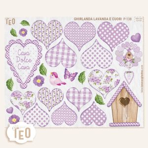 P-138 Ghirlanda Lavanda e Cuori