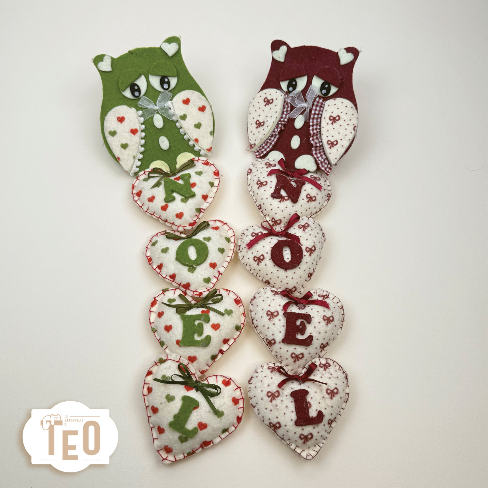 Coppia gufetti Gufetto Noel - immagine 1