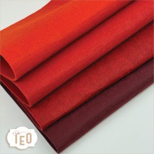 Feltro 3mm NOTE DI ROSSO
