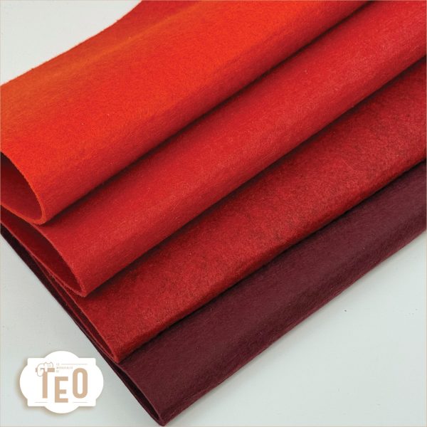 Feltro 3mm NOTE DI ROSSO - immagine 1