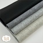 Feltro 3mm NOTE DI GRIGIO E NERO