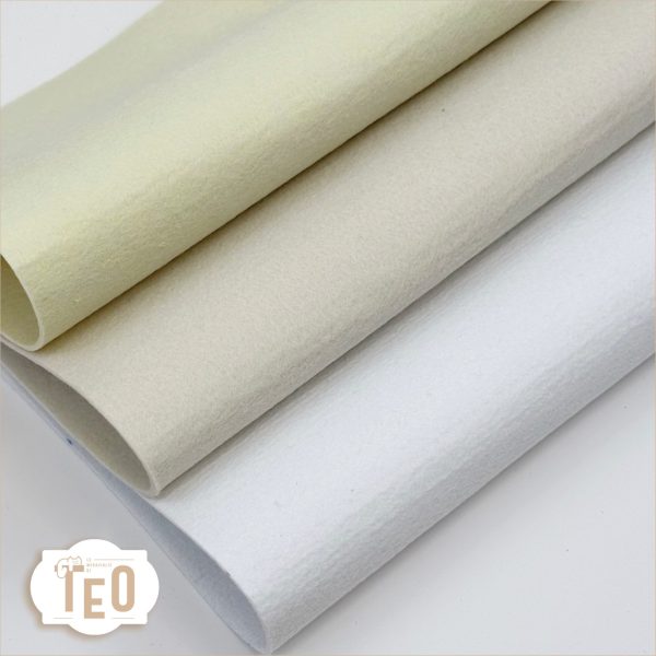 Feltro 3mm NOTE DI BIANCO - immagine 1