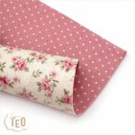 Feltro 3mm Double Face Fantasia "Rosabella & Pois Country Rosa Antico"
