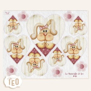 P-01 Cuori Coniglio Rosa