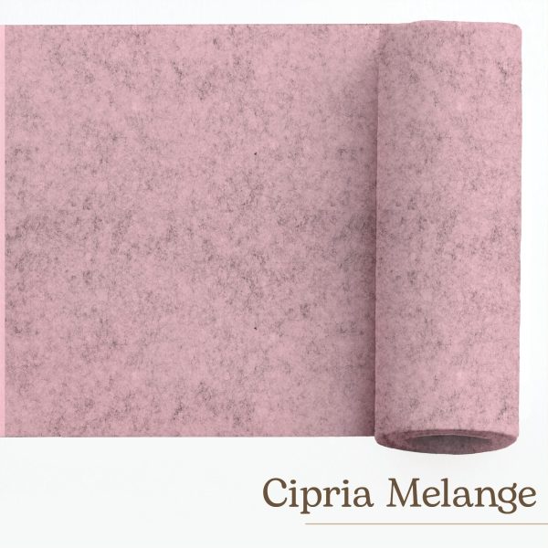 Feltro 3mm NOTE DI ROSA CHIARO - immagine 2