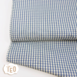 Cotone Quadrettato Celeste Polvere