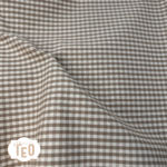 Cotone Quadrettato Tortora - immagine 2
