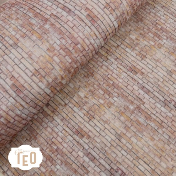Feltro 3mm Fantasia "Tegole e Mattoncini" - immagine 3