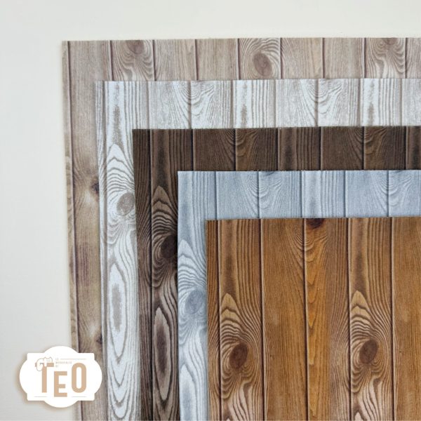 Feltro 3mm Fantasia "Effetto Legno Stecche" - immagine 1