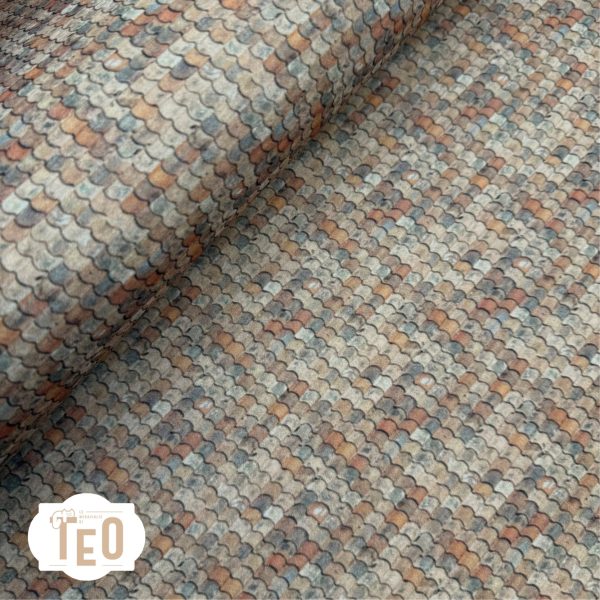 Feltro 3mm Fantasia" Tetto e Pietre" - immagine 5