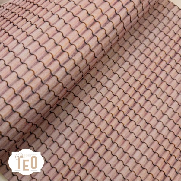 Feltro 3mm Fantasia "Tegole e Mattoncini" - immagine 2
