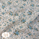Tessuto Panama Petit Fleur Cielo-Fantasia floreale h 280 cm- Misto cotone - immagine 2
