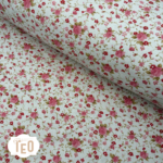 Tessuto Panama Petit fleur Rosa-Fantasia floreale h 280 cm- Misto cotone