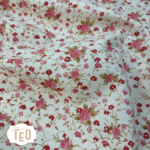 Tessuto Panama Petit fleur Rosa-Fantasia floreale h 280 cm- Misto cotone - immagine 2