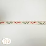 Nastro Stampato Merry Christmas Panna - immagine 2