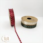 Nastrino in raso "Cristalli di Ghiaccio"- altezza 5mm