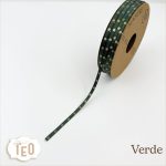 Nastrino in raso "Cristalli di Ghiaccio"- altezza 5mm - immagine 2