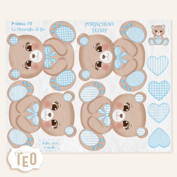 P-Small-73 Portachiavi Teddy - immagine 1