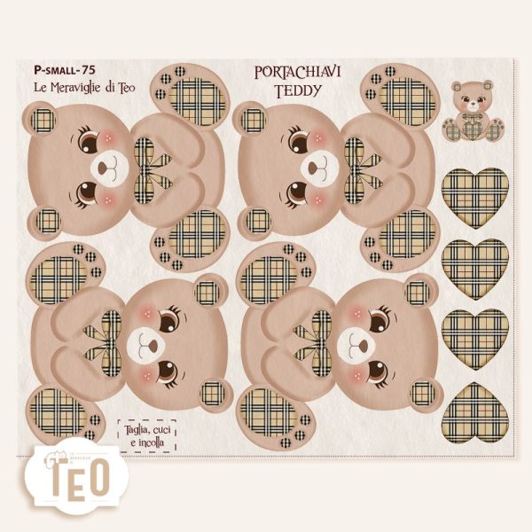 P-Small-75 Portachiavi Teddy - immagine 1