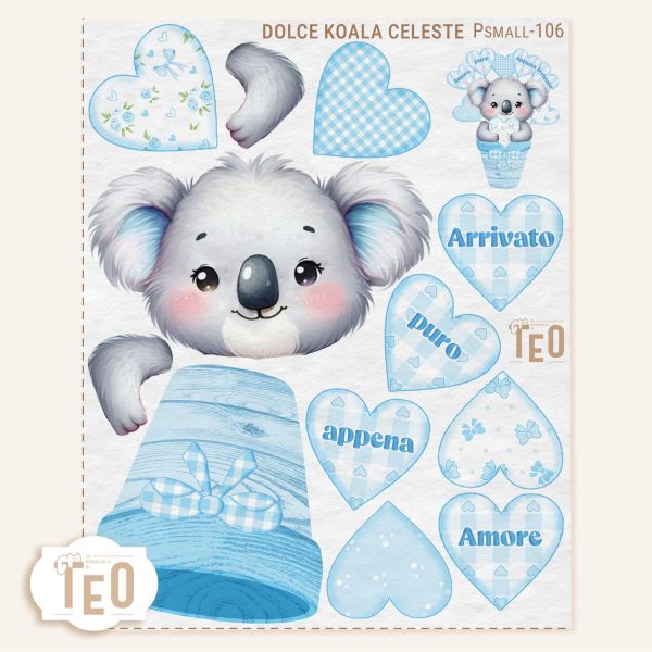 P-Small-106 Dolce Koala Celeste - immagine 1