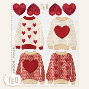 P-Small-131 Pullover di Cuori