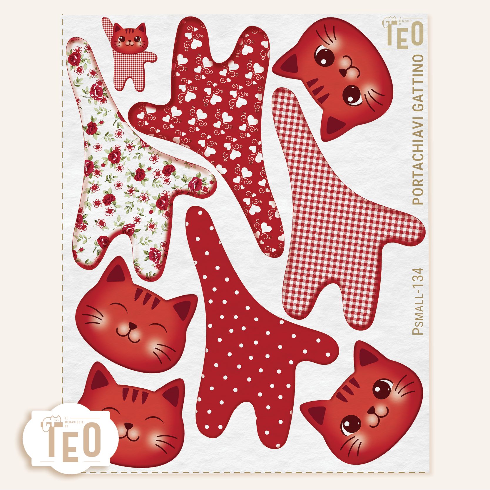 p-small--134 portachiavi gattino P-Small-134 Portachiavi Gattino - immagine 1