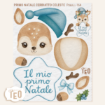 P-Small-164 Primo Natale Cerbiatto Celeste
