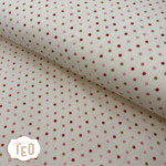 Tessuto Panama Petit Pois Rosa-Fantasia a Pois h 280 cm- Misto cotone