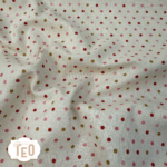 Tessuto Panama Petit Pois Rosa-Fantasia a Pois h 280 cm- Misto cotone - immagine 2