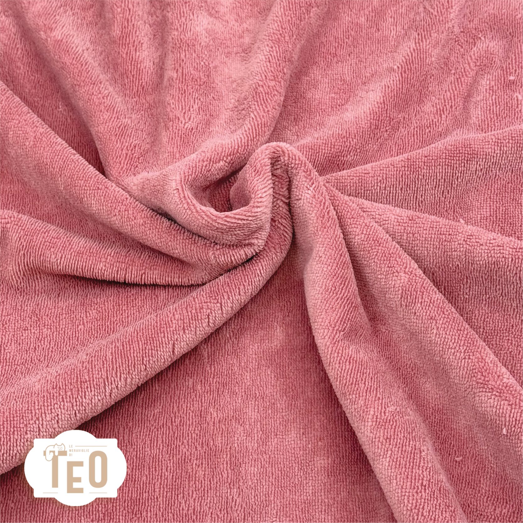 tessuto spugna bamboo rosa Spugna Bamboo - immagine 1